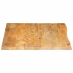 vidaXL Stolová doska živá hrana 90x80x2,5 cm masívne mango – Obrázok 4