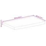 vidaXL Stolová doska živá hrana 60x20x3,8 cm masívne mango – Obrázok 9