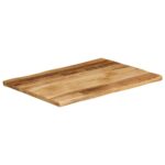 vidaXL Stolová doska živá hrana 80x60x3,8 cm masívny surový mangovník – Obrázok 2