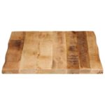 vidaXL Stolová doska živá hrana 80x60x3,8 cm masívny surový mangovník – Obrázok 4