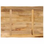 vidaXL Stolová doska živá hrana 80x60x3,8 cm masívny surový mangovník – Obrázok 5