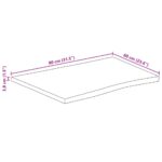 vidaXL Stolová doska živá hrana 80x60x3,8 cm masívny surový mangovník – Obrázok 9