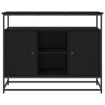 vidaXL Komoda čierna 100x35x80 cm kompozitné drevo – Obrázok 6