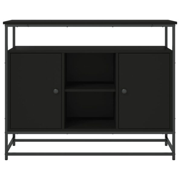 vidaXL Komoda čierna 100x35x80 cm kompozitné drevo – Obrázok 6