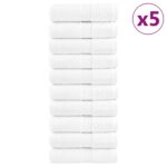 vidaXL Prémiové umývacie utierky SOLUND 50 ks biele 30x30 cm 600 g/m²