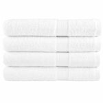 vidaXL Prémiové uteráky do sauny SOLUND 4 ks biele 80x200 cm 600 g/m2