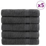vidaXL Prémiové sprchové uteráky SOLUND 25ks antracit 70x140cm 600g/m2