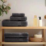 vidaXL Prémiové sprchové uteráky SOLUND 25ks antracit 70x140cm 600g/m2 – Obrázok 3