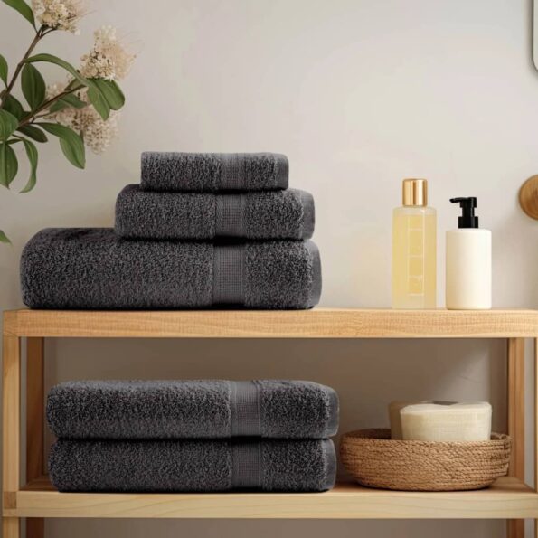 vidaXL Prémiové sprchové uteráky SOLUND 25ks antracit 70x140cm 600g/m2 – Obrázok 3