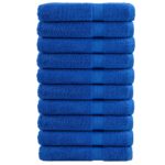 vidaXL Prémiové uteráky do sauny 10 ks modré 80x200 cm 600 g/m2 bavlna