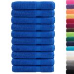 vidaXL Prémiové uteráky do sauny 10 ks modré 80x200 cm 600 g/m2 bavlna – Obrázok 2