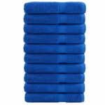 vidaXL Prémiové uteráky SOLUND 10 ks modré 100x200 cm 600 g/m2