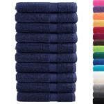 vidaXL Prémiové uteráky do sauny SOLUND 10ks tmavomodré 80x200 cm – Obrázok 2