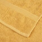vidaXL Prémiové uteráky do sauny SOLUND 10 ks zlaté 80x200 cm 600 g/m2 – Obrázok 7