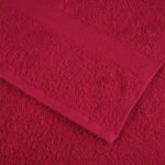 vidaXL Prémiové uteráky SOLUND 10 ks červené 100x200cm 600 g/m2 – Obrázok 6