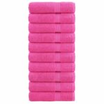 vidaXL Prémiové osušky SOLUND 10 ks ružové 70x140 cm 600 g/m2