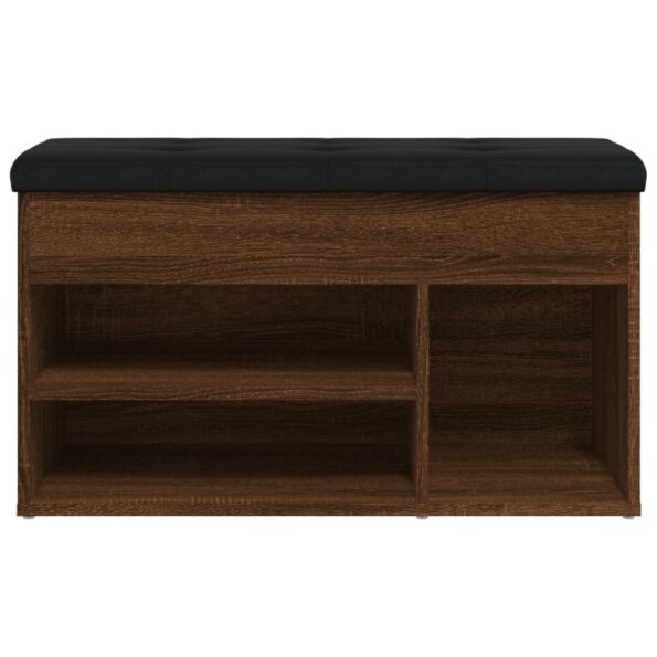 vidaXL Lavička na topánky hnedý dub 82x32x45,5 cm kompozitné drevo – Obrázok 6