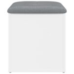 vidaXL Úložná lavička biela 42x42x45 cm kompozitné drevo – Obrázok 5