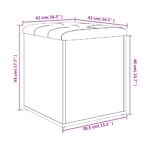 vidaXL Úložná lavička dub sonoma 42x42x45 cm kompozitné drevo – Obrázok 10