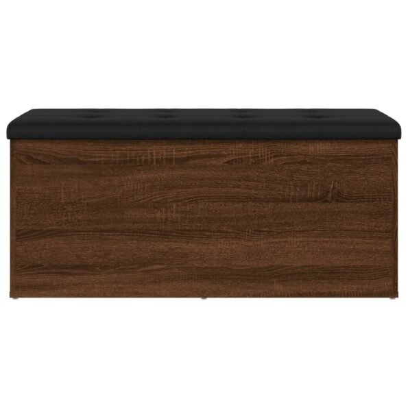 vidaXL Úložná lavička hnedý dub 102x42x45 cm kompozitné drevo – Obrázok 5