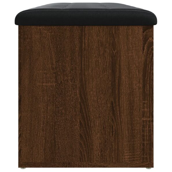 vidaXL Úložná lavička hnedý dub 102x42x45 cm kompozitné drevo – Obrázok 6