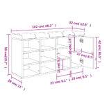 vidaXL Lavička na topánky dub sonoma 102x32x50 cm kompozitné drevo – Obrázok 12