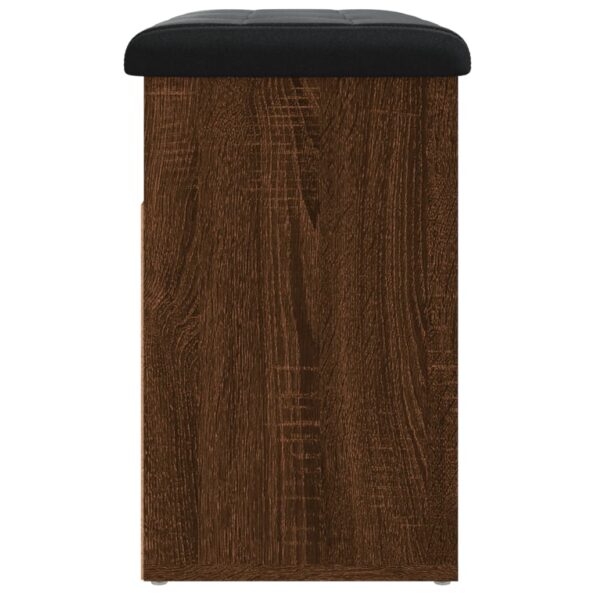 vidaXL Lavička na topánky hnedý dub 82x32x50 cm kompozitné drevo – Obrázok 7