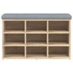vidaXL Lavička na topánky dub sonoma 82x32x50 cm kompozitné drevo – Obrázok 5
