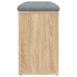vidaXL Lavička na topánky dub sonoma 82x32x50 cm kompozitné drevo – Obrázok 6