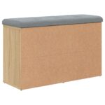 vidaXL Lavička na topánky dub sonoma 82x32x50 cm kompozitné drevo – Obrázok 7