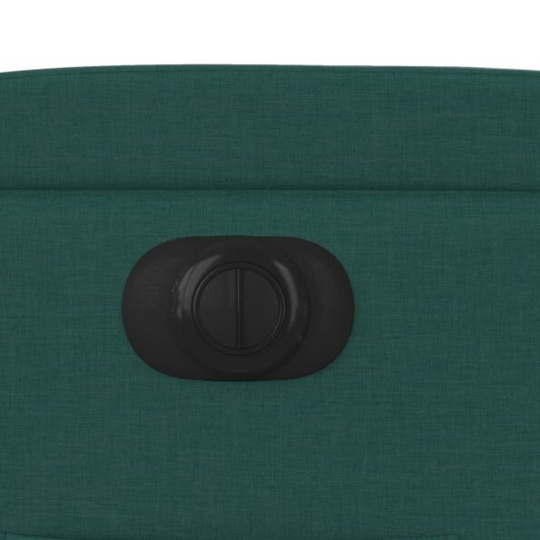 vidaXL Elektrické zdvíhacie masážne kreslo tmavozelené látkové – Obrázok 12
