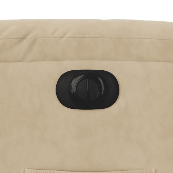 vidaXL Elektrické zdvíhacie sklápacie kreslo krémové mikrovlákn. látka – Obrázok 12