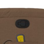 vidaXL Zdvíhacie a sklápacie masážne kreslo hnedé látka – Obrázok 11