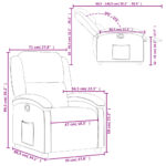 vidaXL Sklápacie kreslo vínovo-červené látkové – Obrázok 11