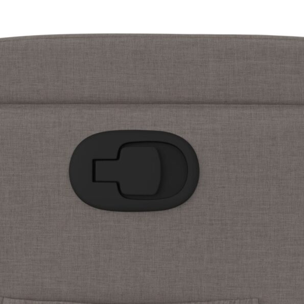 vidaXL Sklápacie kreslo sivohnedé látkové – Obrázok 9