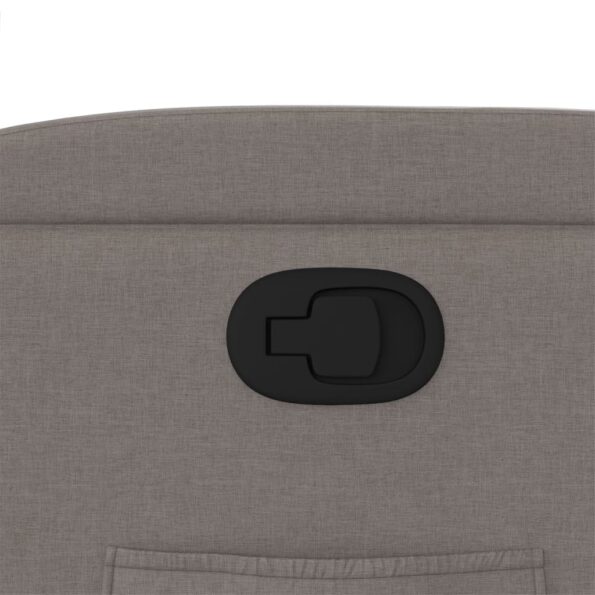 vidaXL Sklápacie kreslo sivohnedé látkové – Obrázok 9