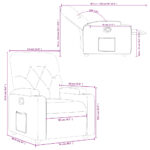 vidaXL Sklápacie kreslo sivohnedé látkové – Obrázok 11