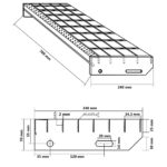vidaXL Mriežkový schodík 70x24x7 cm pozinkovaná oceľ – Obrázok 8