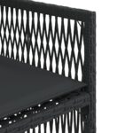 vidaXL Záhradné stoličky so sedákmi 4 ks čierne polyratanové – Obrázok 10