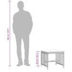 vidaXL Záhradné stoličky s vankúše 4ks svetlosivé 41x41x36cm polyratan – Obrázok 10