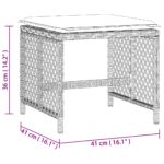 vidaXL Záhradné stoličky s vankúše 4ks svetlosivé 41x41x36cm polyratan – Obrázok 11