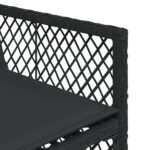 vidaXL 9-dielna záhradná jedálenská sada s vankúšmi čierna polyratan – Obrázok 8