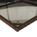 vidaXL 9-dielna záhradná jedálenská súprava s vankúšmi hnedá polyratan – Obrázok 7