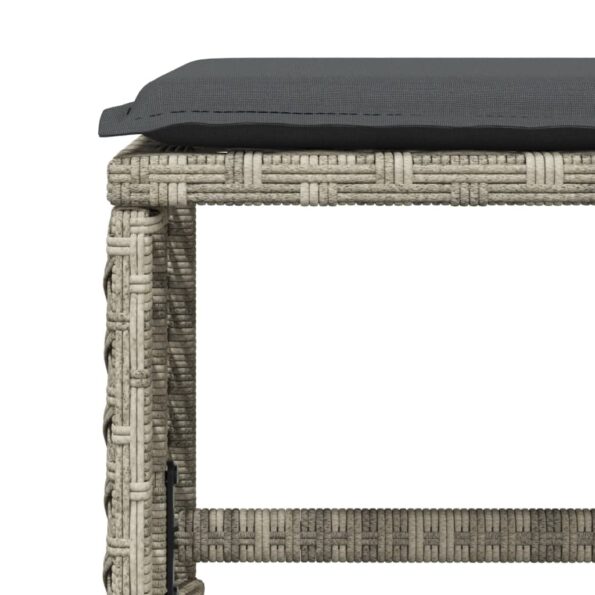 vidaXL 13-dielna záhrad. jedálenská súprava vankúš bledosivá polyratan – Obrázok 10