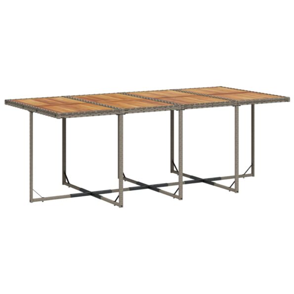 vidaXL 13-dielna záhrad. jedálenská súprava s vankúšmi sivá polyratan – Obrázok 3