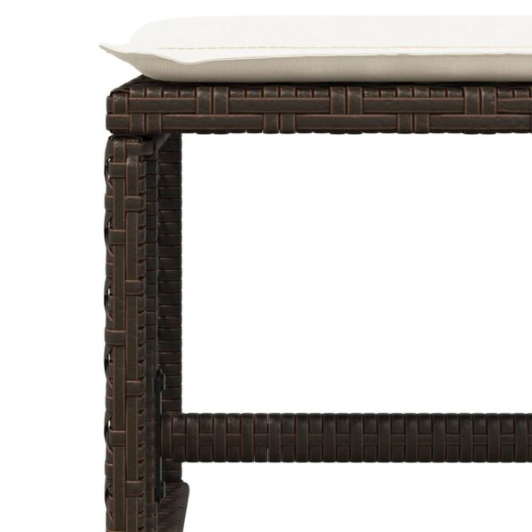 vidaXL 15-dielna záhradná jedálenská súprava a vankúše hnedá polyratan – Obrázok 10