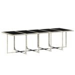 vidaXL 15-dielna záhr.jedálen. súprava s vankúšmi svetlosivá polyratan – Obrázok 4