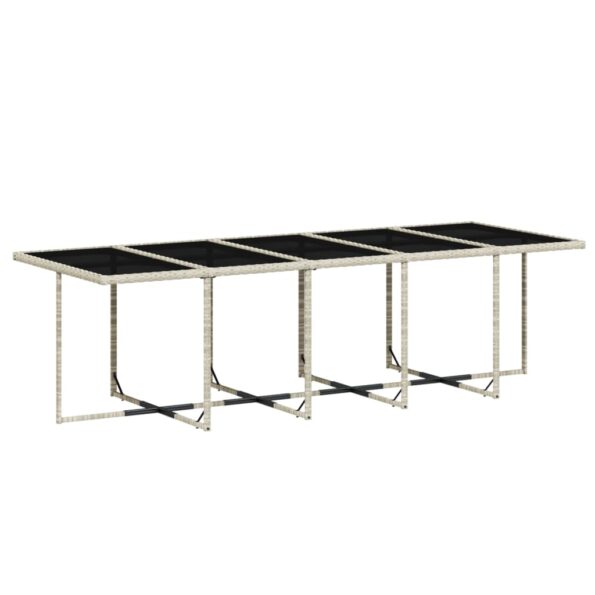 vidaXL 15-dielna záhr.jedálen. súprava s vankúšmi svetlosivá polyratan – Obrázok 4