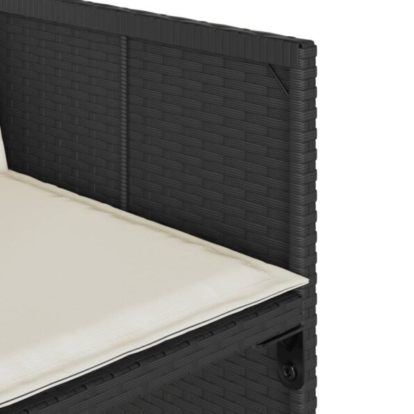 vidaXL 9-dielna záhradná jedálenská sada s vankúšmi čierna polyratan – Obrázok 8