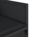 vidaXL 9-dielna záhradná jedálenská sada s vankúšmi čierna polyratan – Obrázok 8